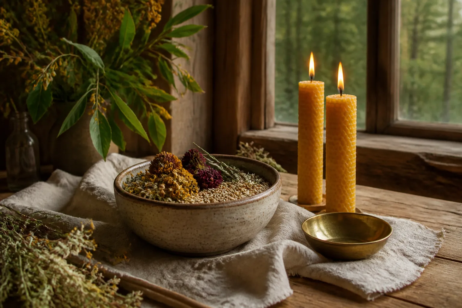 Préparation d’un rituel d’abondance